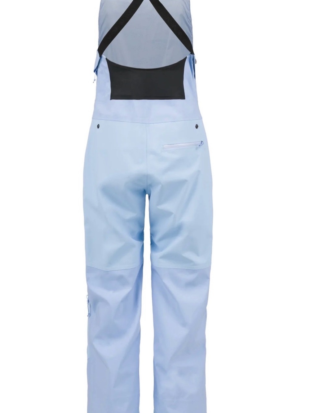 Women's Moxie Flylow Frozen Light Blue Bib Overalls — Insulated Snow Bibs - Picture 3 of 8